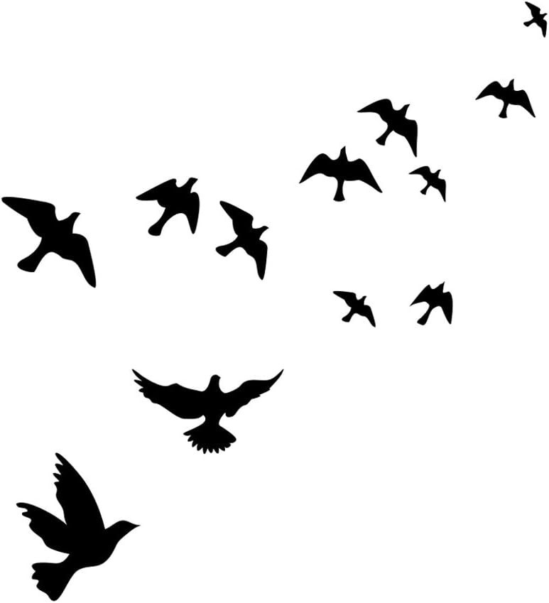 Unique Irregular Shape Black Bird Wall Decal – Modern Vinyl Art for Walls
