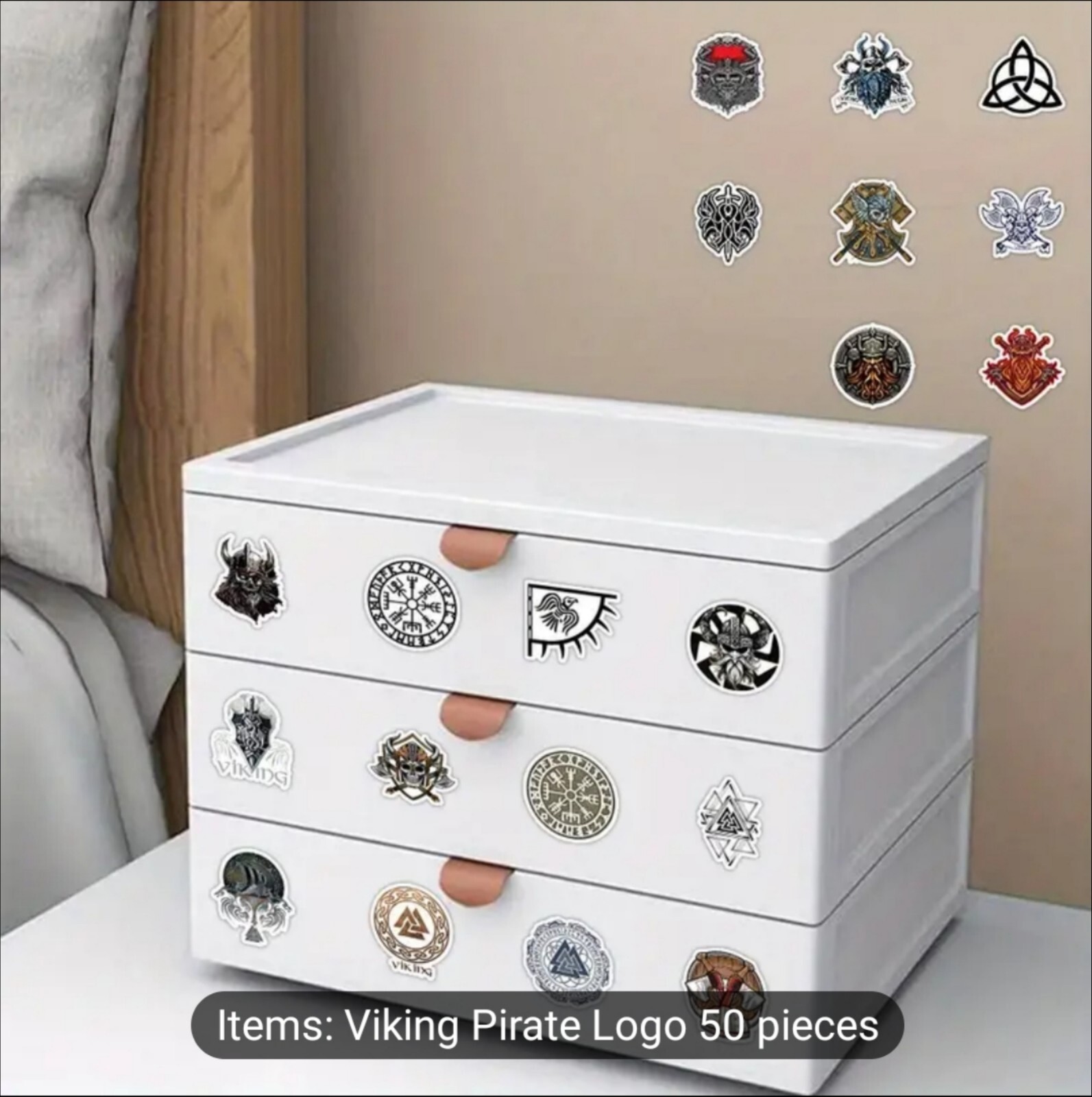 10 PCS Viking Old Norse Celtic Pagan Runic Totem Stickers 3 BRAND NEW