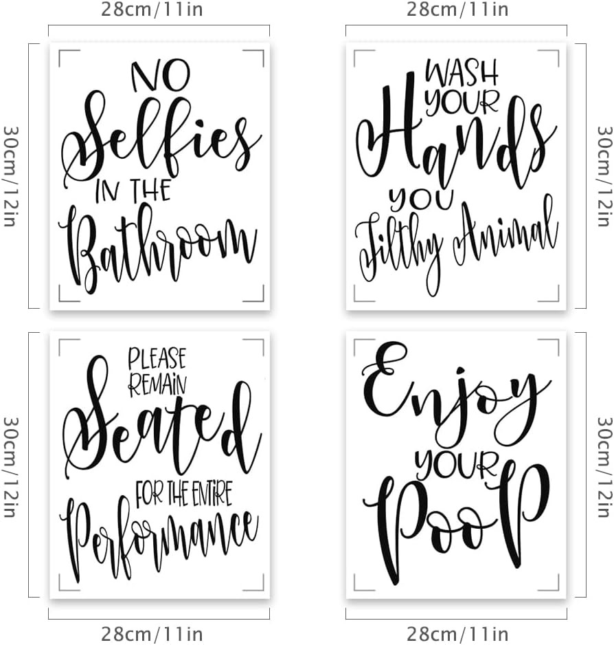 Funny Quotes Bathroom Wall Decals Peel Stick Art Removable Stickers