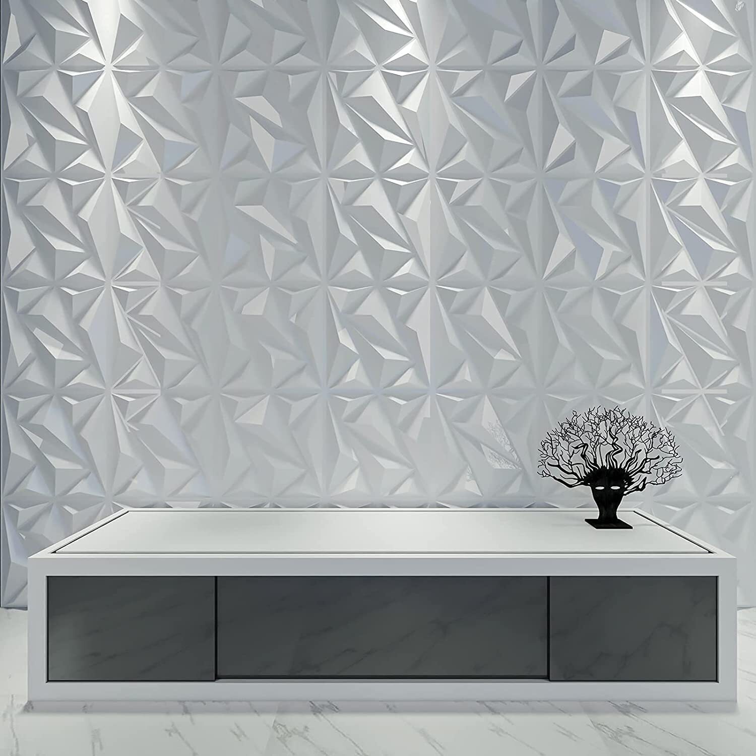 12pcs/Set 3D Wall Panel Ceiling Tiles Wallpaper Background Decal Home DIY Decor