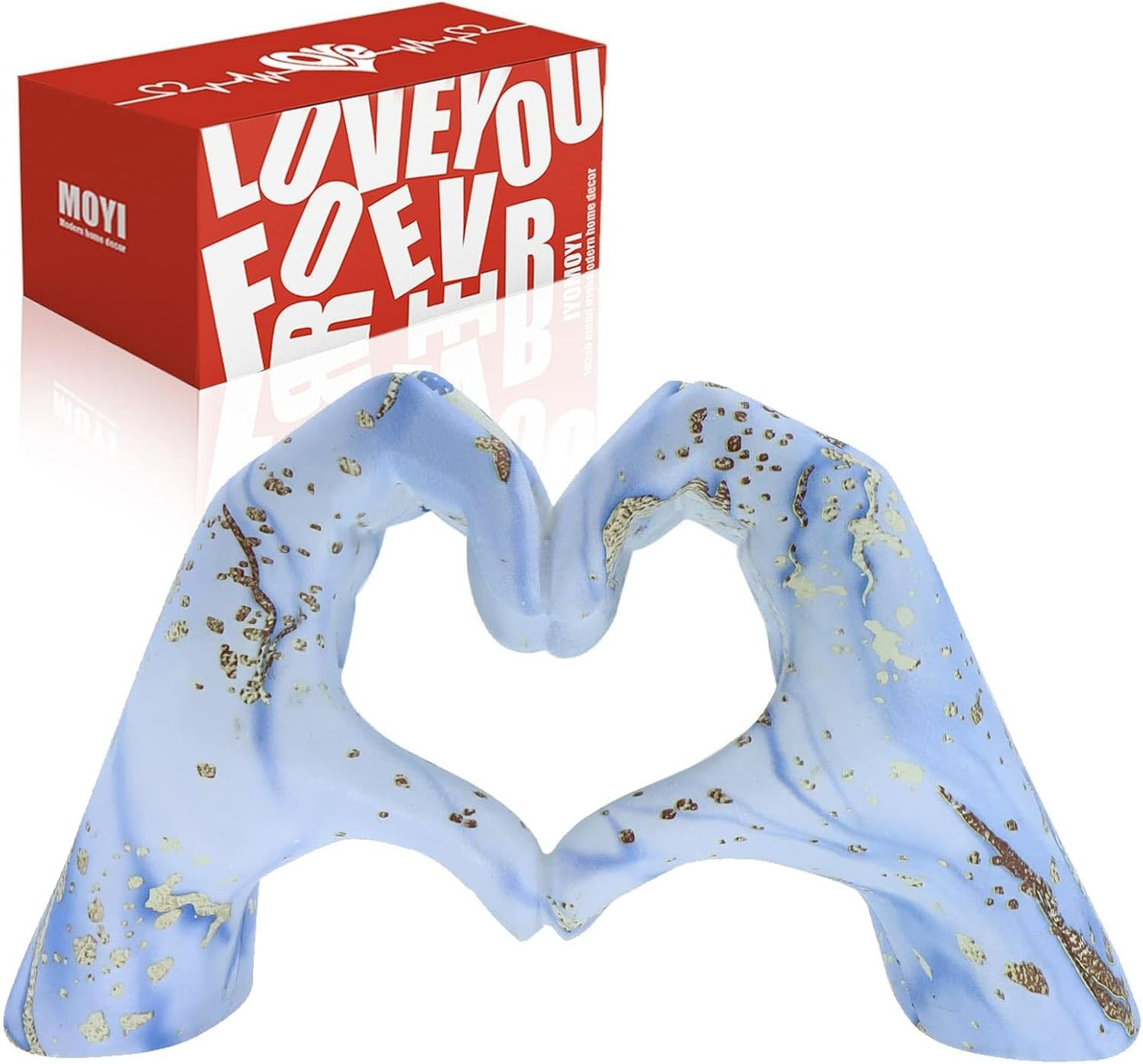 Luxury Heart-Shaped Decor – Resin Statue for Home Accents & Special Occasions