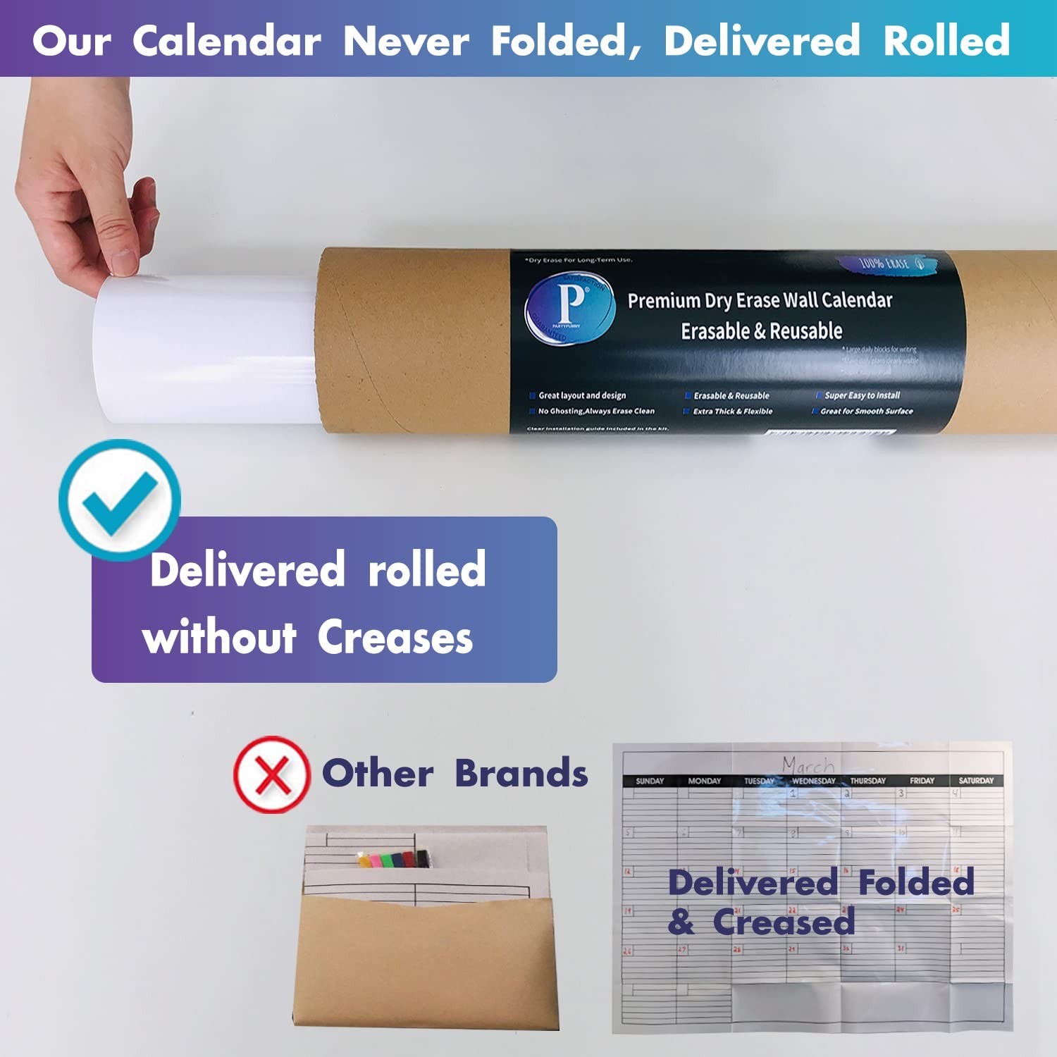 Dry Erase Two Month Laminated jumbo Wall Calendar, 38" x 50", Huge bimonthly …