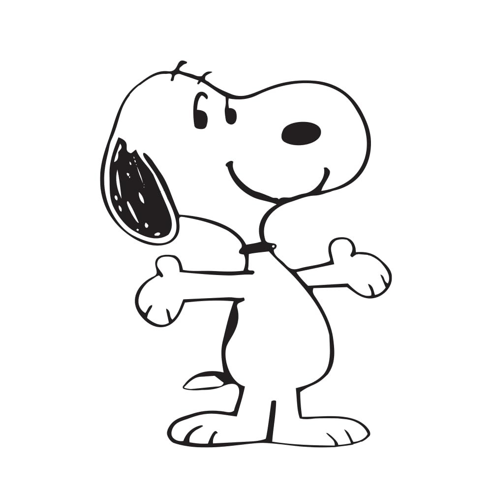 Cute and aesthetic sticker of Peanuts Snoopy smiling 3"W x 4.5"H