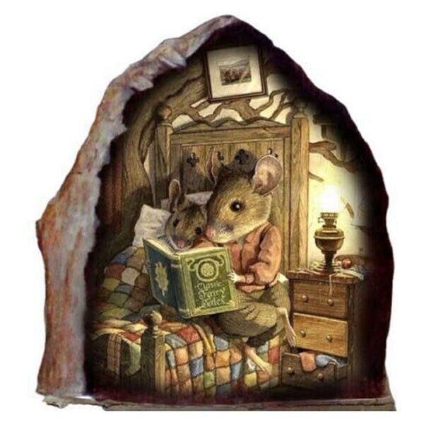 Mother Reading To Child 3D Mouse Sticker Decal wall art Cute hole