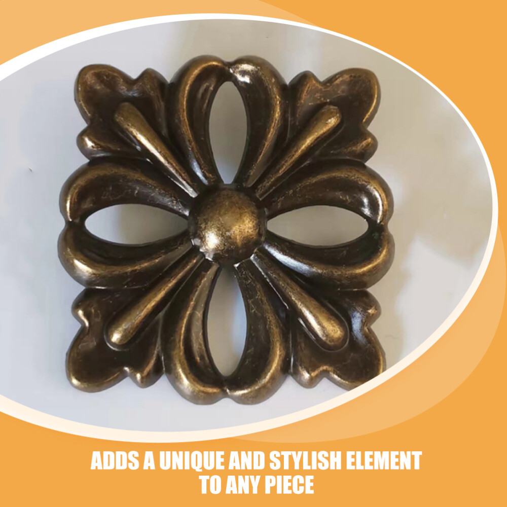 4Pcs Furniture Appliques Cabinet Door Zinc Alloy Appliques Furniture Decors