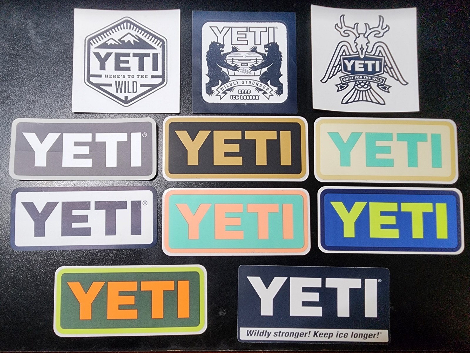 Yeti Stickers lot #1 – 11 Stickers. Free USPS Shipping.