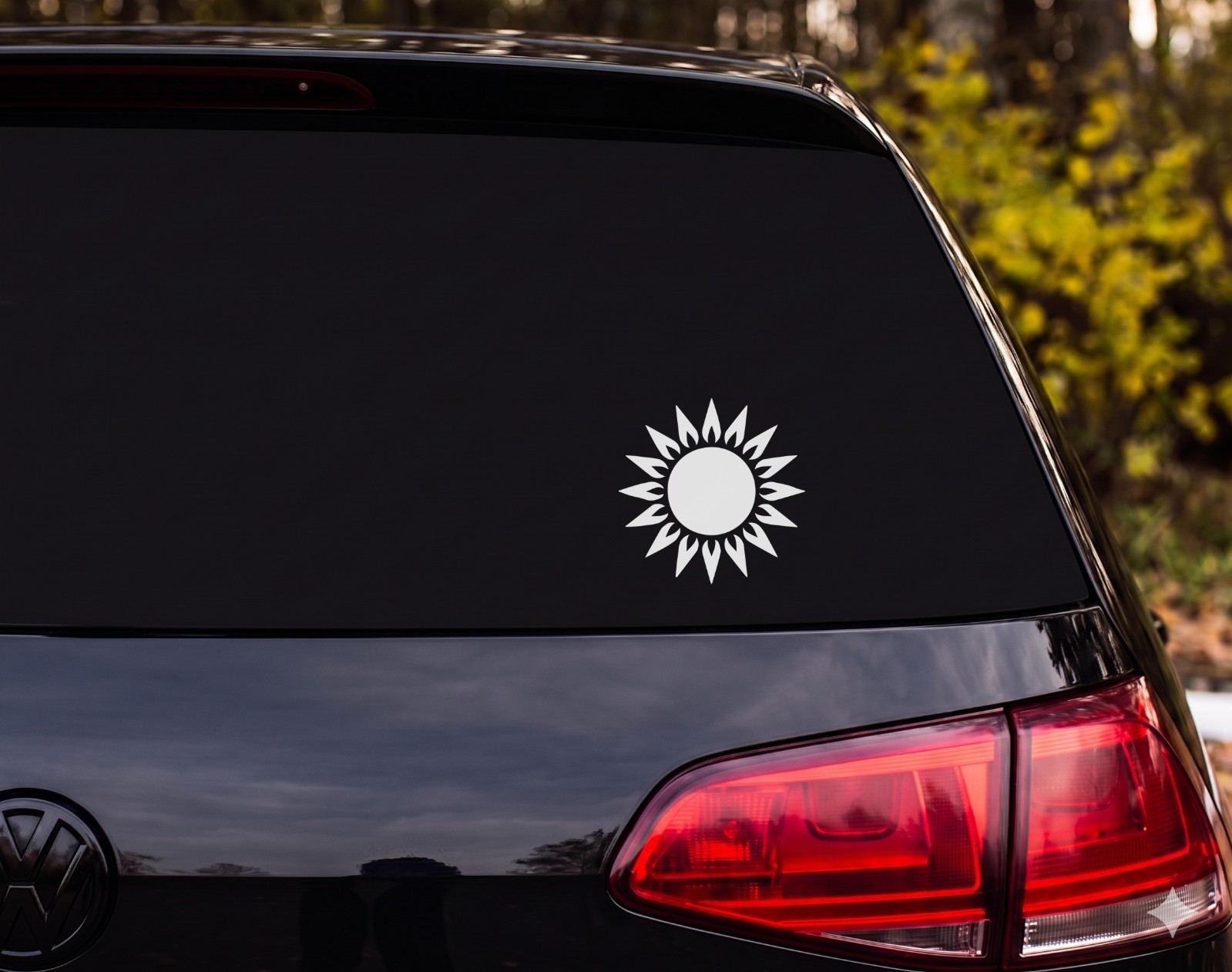 Sun With Flame Rays Vinyl Decal Sticker Outdoor Car Truck | Car Enthusiast Gift