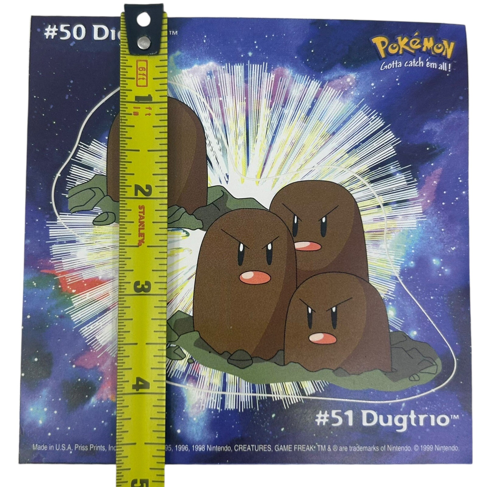 Pokemon Collect ’em Stick-Ups Diglett #50 Large 4” Sticker Priss Prints
