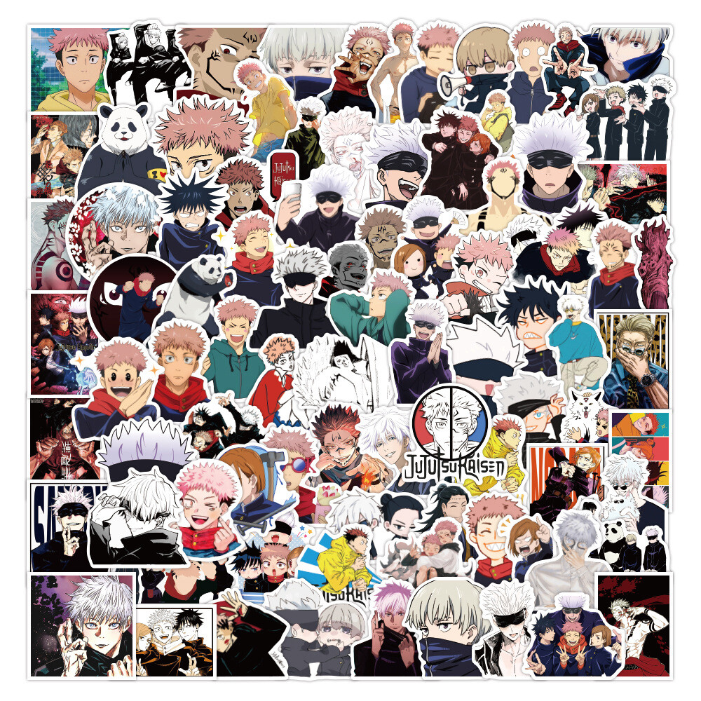 100Pcs Jujutsu Kaisen Anime Sticker for Teens Girls Bottles Waterproof