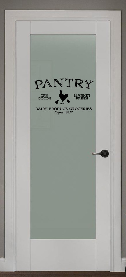 PANTRY, MARKET FRESH OPEN 24/7 VINYL WALL DECAL LETTERING KITCHEN DECOR ROOSTER