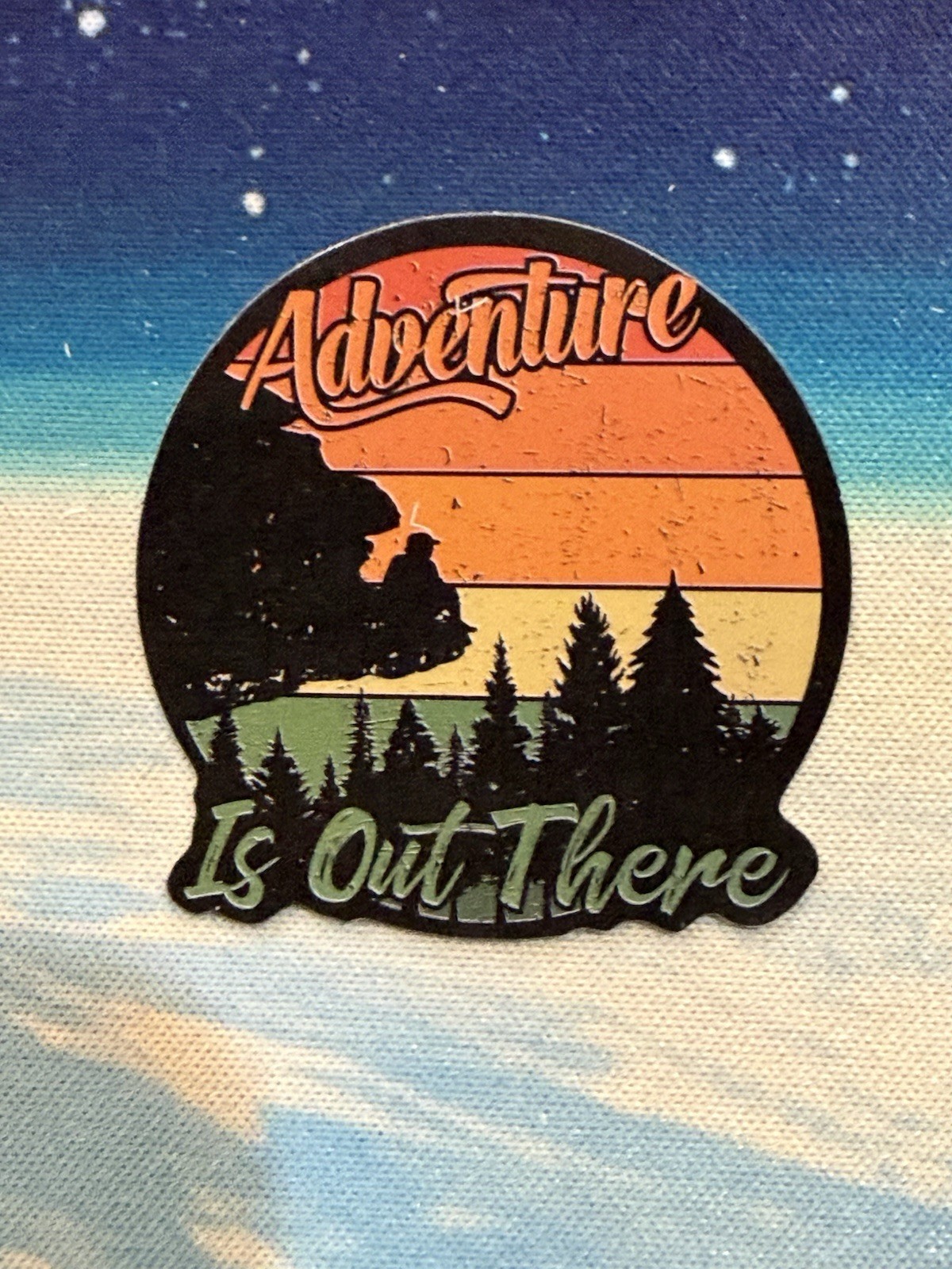 Outdoors Hiking Camping Adventure Nature Mountain Forest Trail Sticker Decal