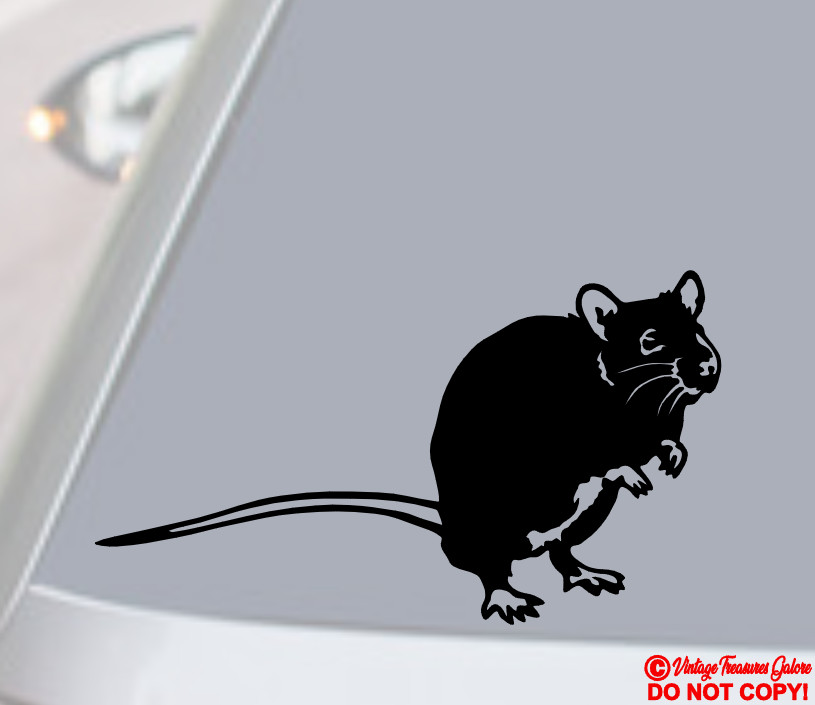 RAT Vinyl Decal Sticker Car Window Wall Bumper MOUSE SEWER ANIMAL PET RODENT JDM