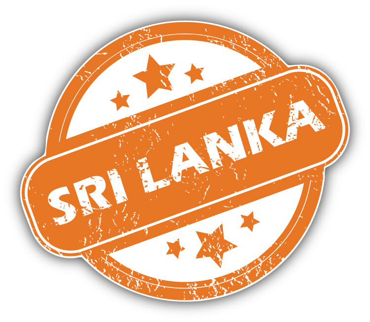Sri Lanka Grunge Stamp Car Bumper Sticker Decal