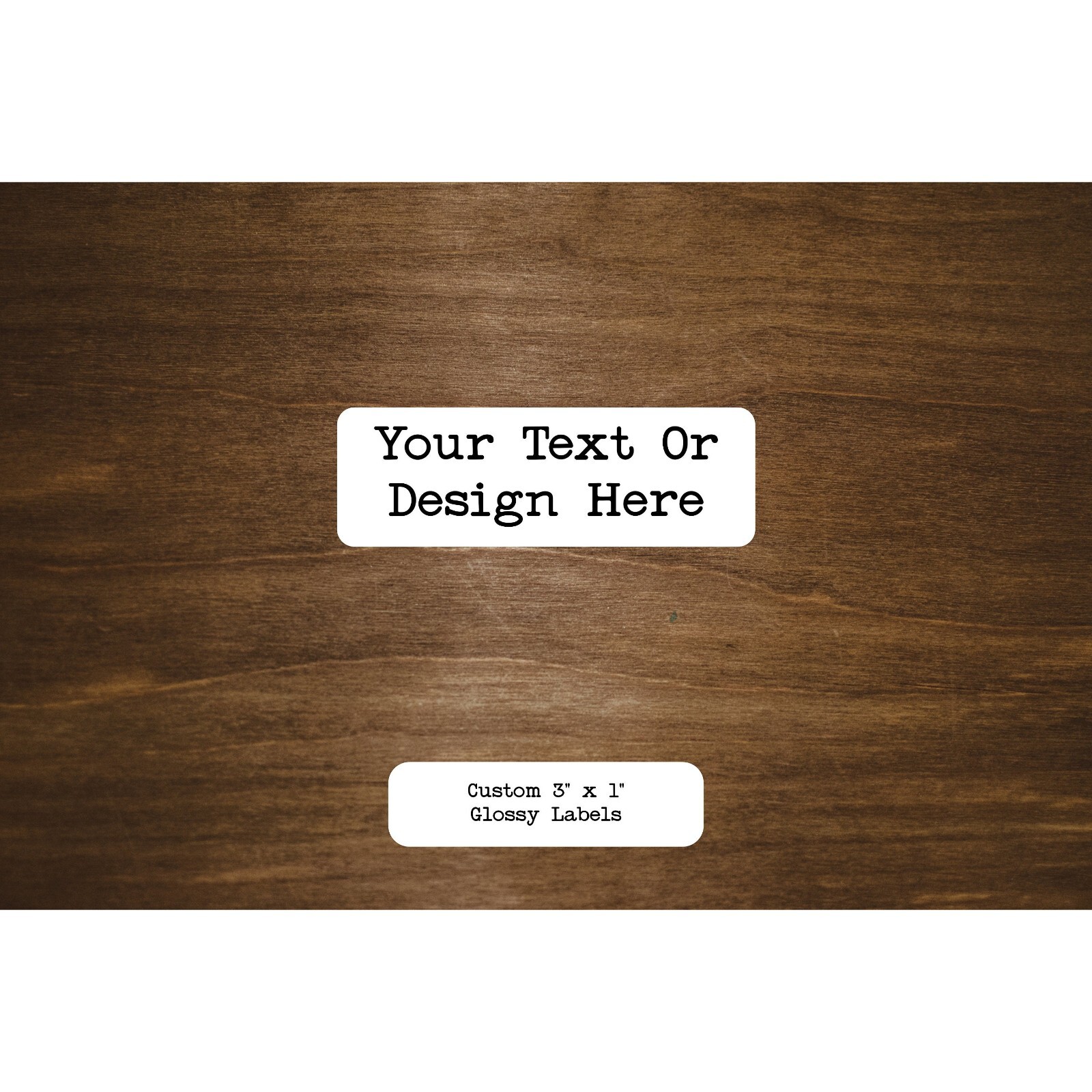 Custom 3" x 1" Sticker Labels From Your Design or Any Text | Labels On A Roll