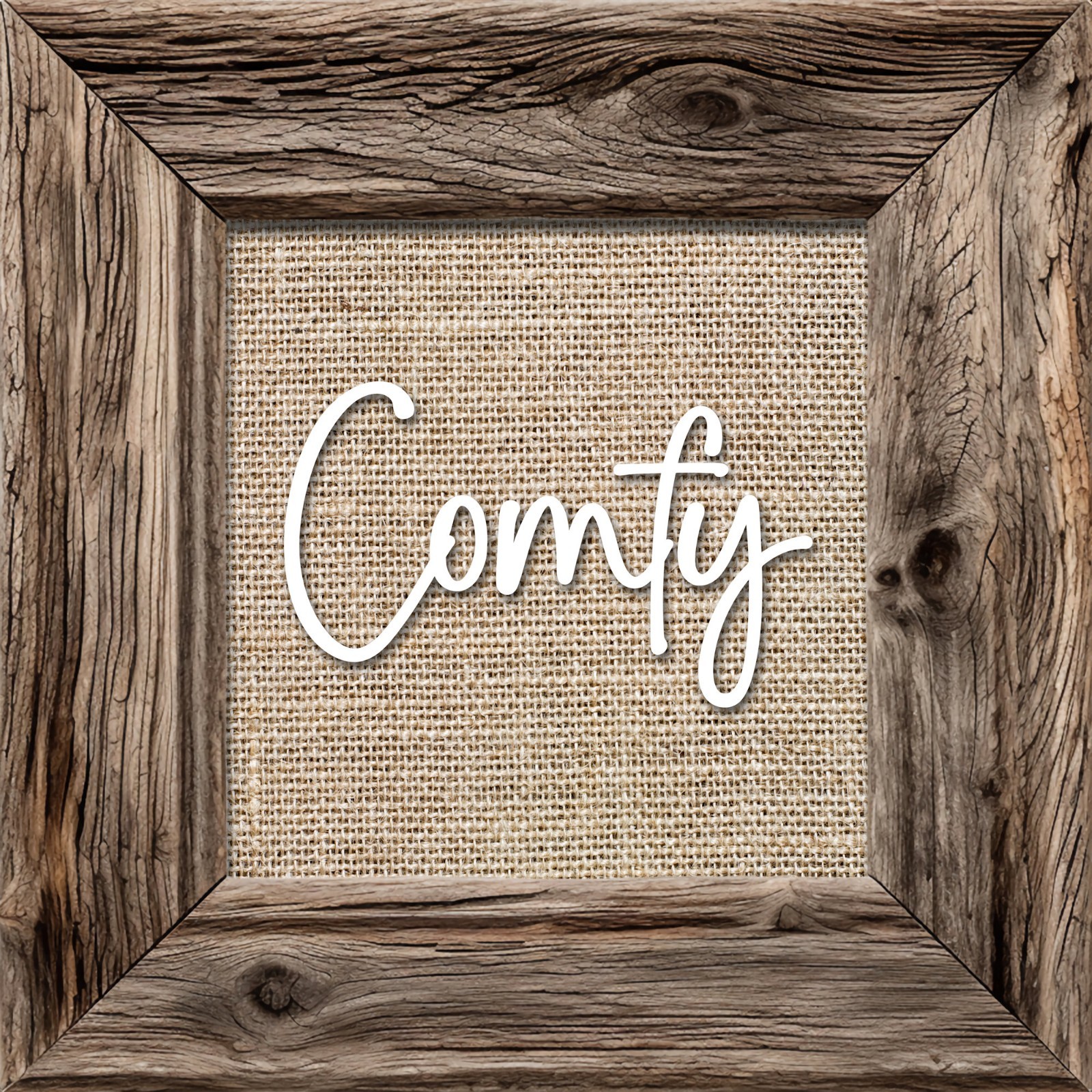 3D Illusion Peel & Stick Wall Art Decals – Set of 2 Large Rustic Frame Art