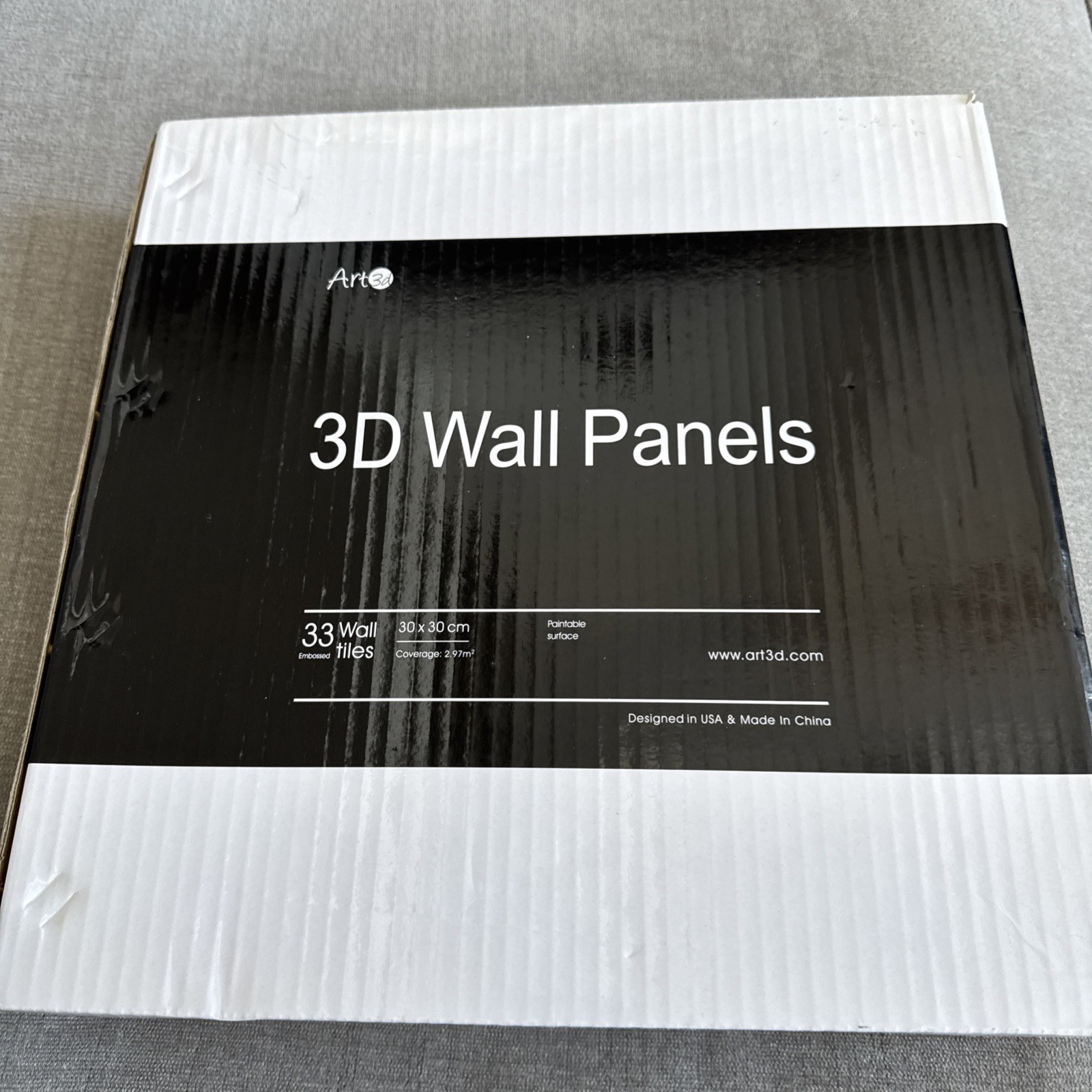 3D Wall Panels 33 Pack 12×12 PVC Textured Accent Wall Diamond Design Wall Decor