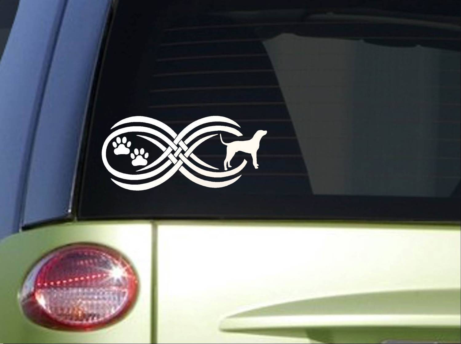 Tribal Coonhound Infinity sticker *I808* 8.5 inch wide walker decal