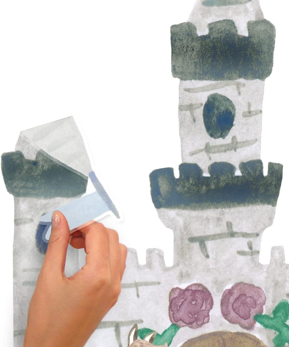 Princess Castle Wall Decals – 143 Repositionable Stickers for Kids’ Rooms