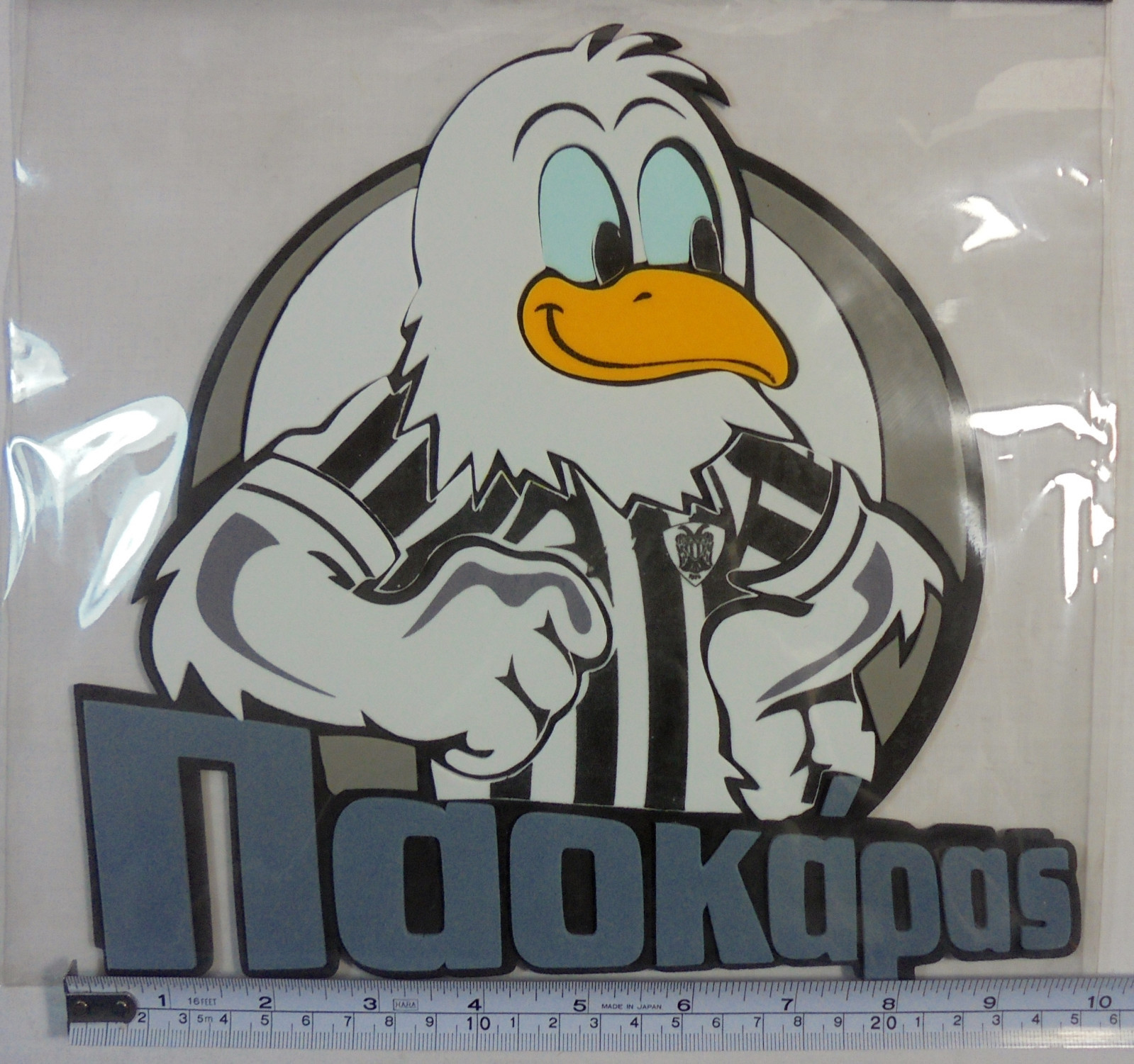 PAOK FC 10" PAOKARAS GREEK SOCCER MASCOT WALL DECORATION VINYL STICKER MISP