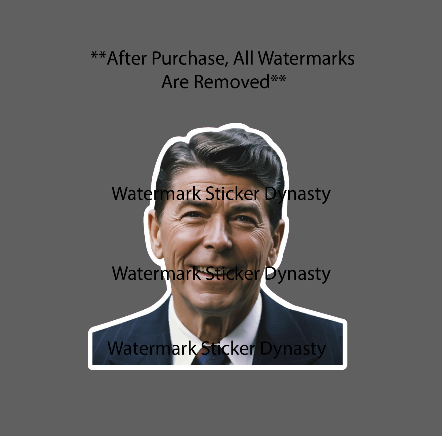 Ronald Reagan Sticker Waterproof Decal President USA America Politics Gift NEW