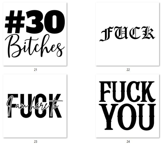 Adult Theme Decals 5"