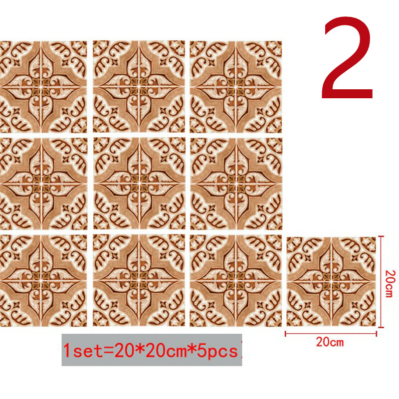 5pcs Vinyl Wall Scale Durable Decal Tiles Floor Stickers
