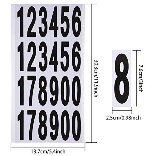Elegant 240pcs Minimalist Mailbox Number Decals – Easy Application 3 Inch Size