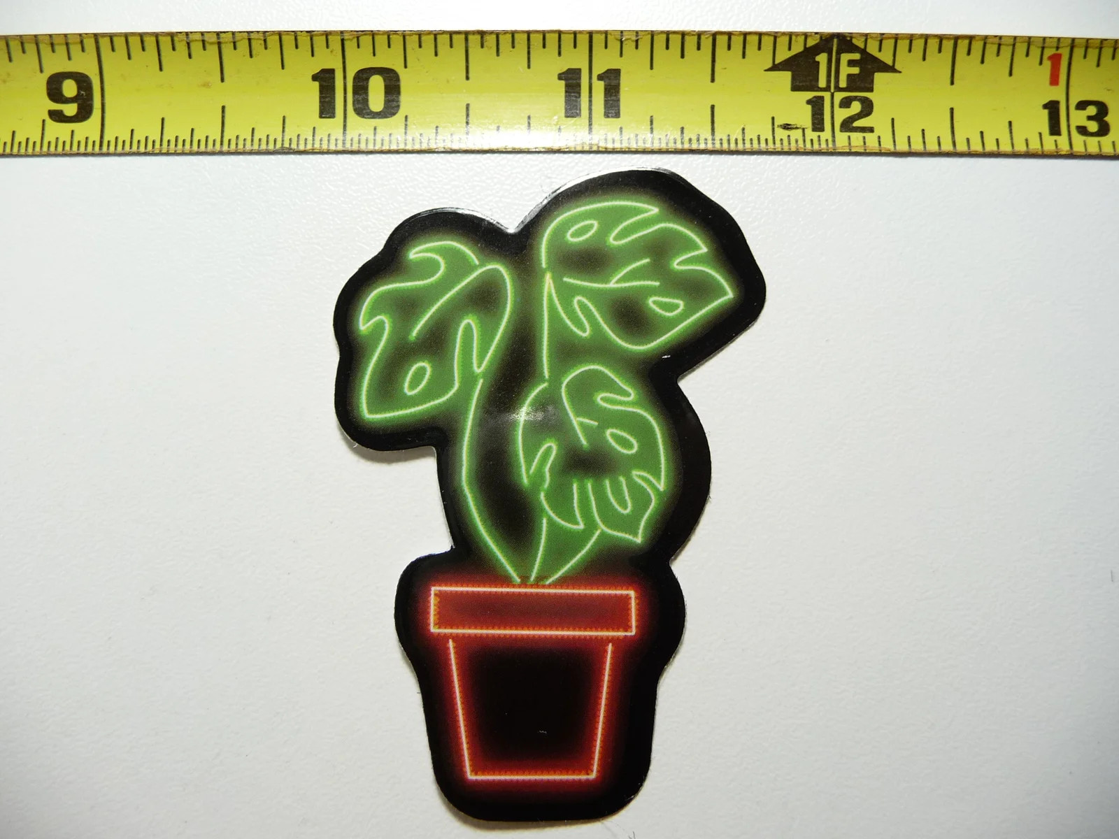 HOUSE PLANT NEON STYLE SMALL STICKER DECAL COLORFUL FUNNY