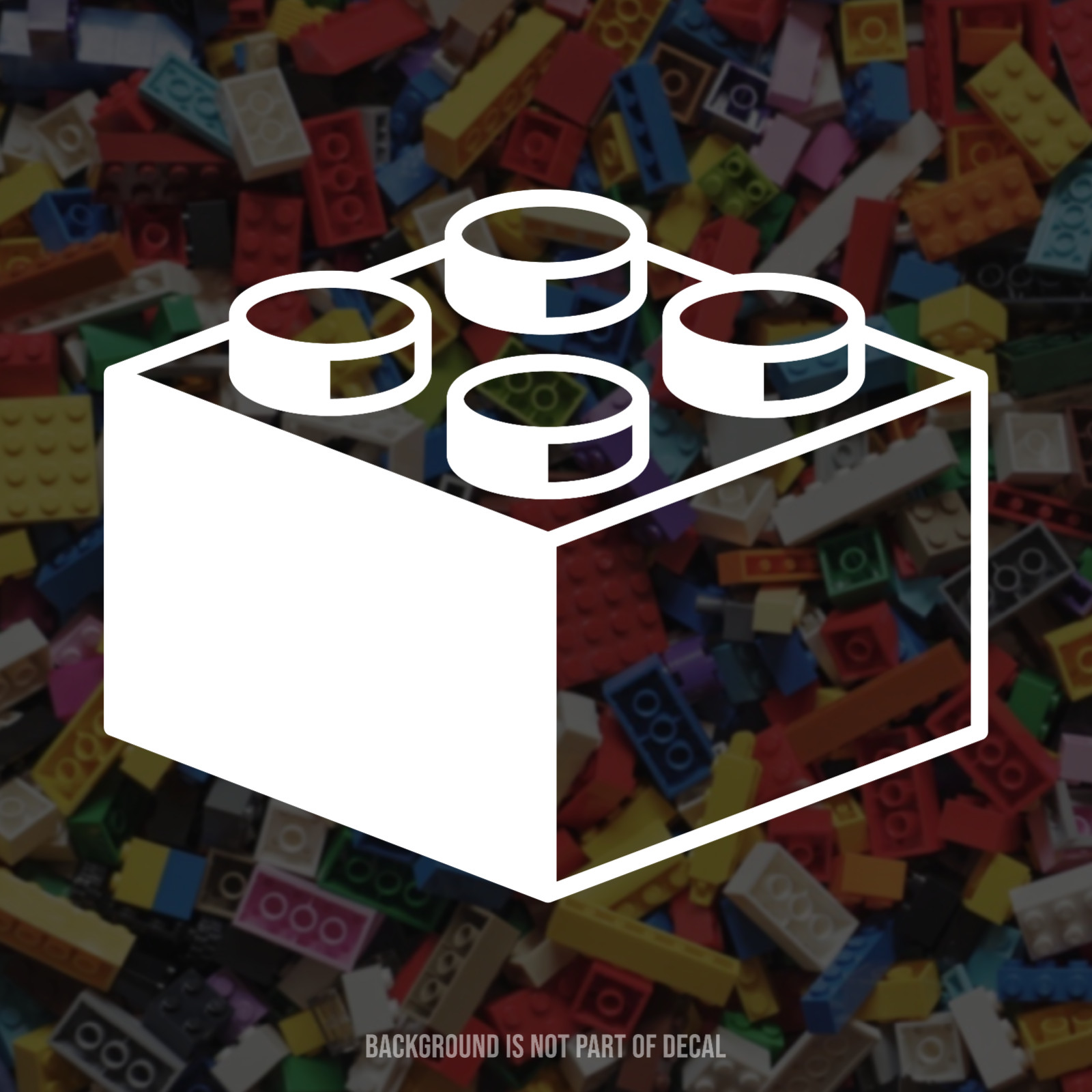 Lego Brick – 2×2 Stud Vinyl Decal Sticker