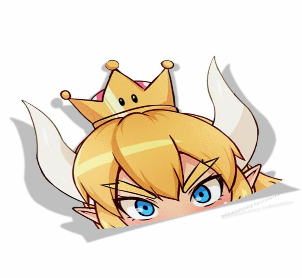 Bowsette | Peeker | Anime Car Vinyl Transfer Decal Stickers
