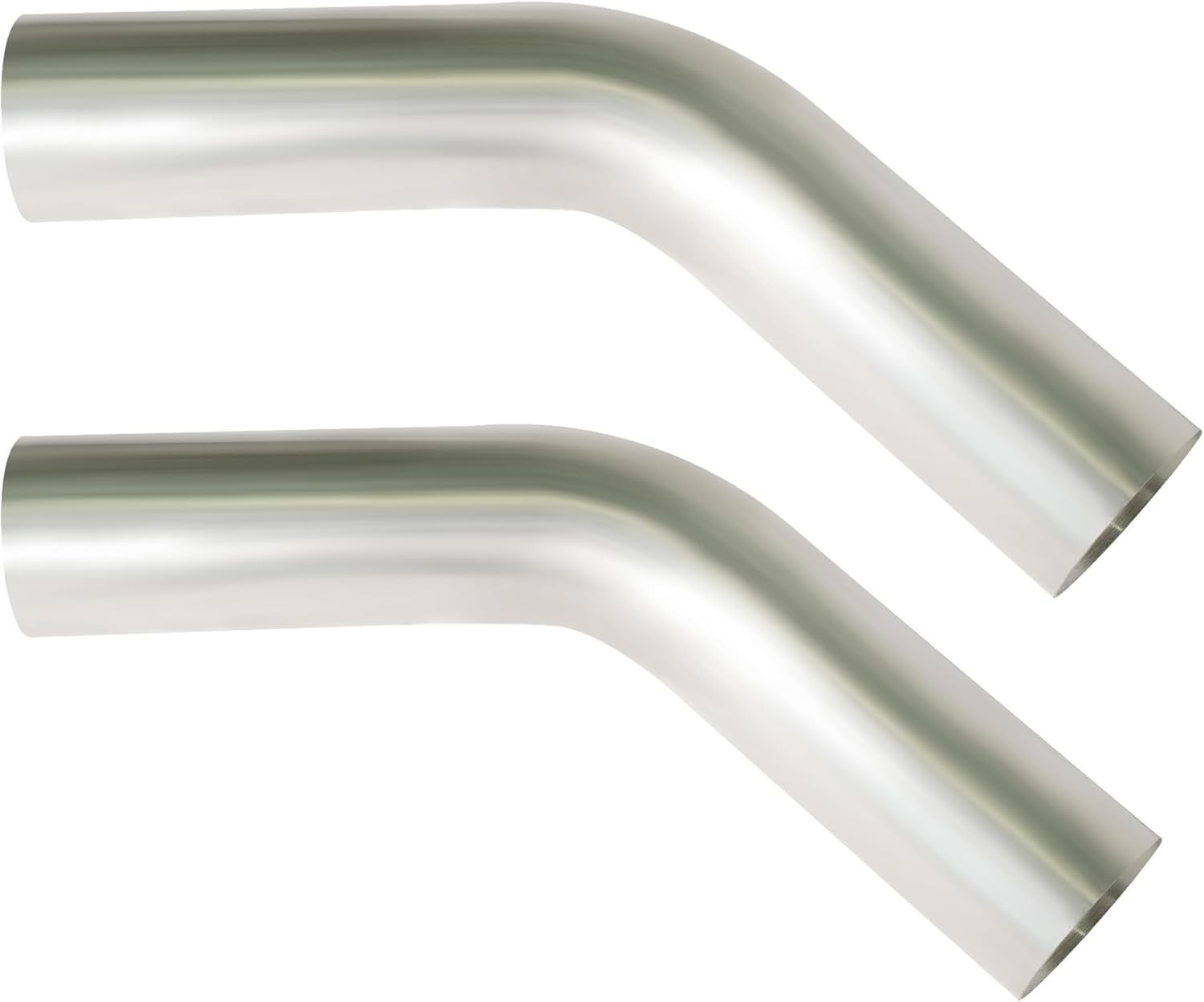 2 Pcs 2.5" OD 45 Degree Exhaust Pipe 45° Mandrel Bend Elbow Stainle… Fast