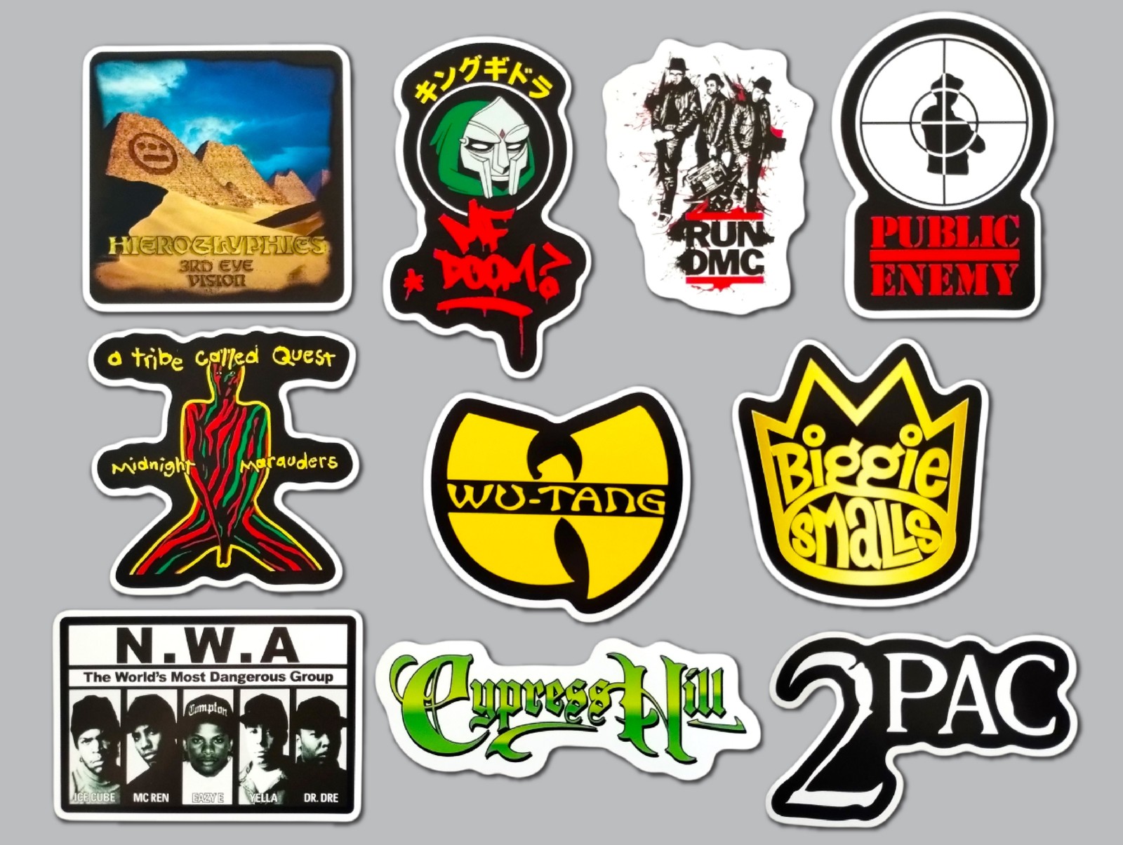 Classic Hip-Hop Sticker Lot (10 Stickers) SET 7 rap graffiti old school gangsta