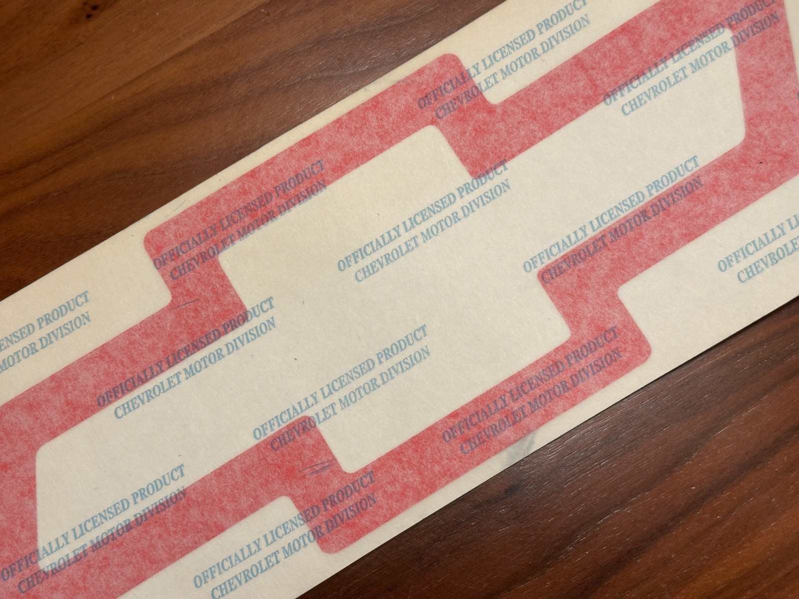 Vintage Chevrolet Bowtie Red Die Cut Vinyl Decal Red Licensed Decal 12" Wide