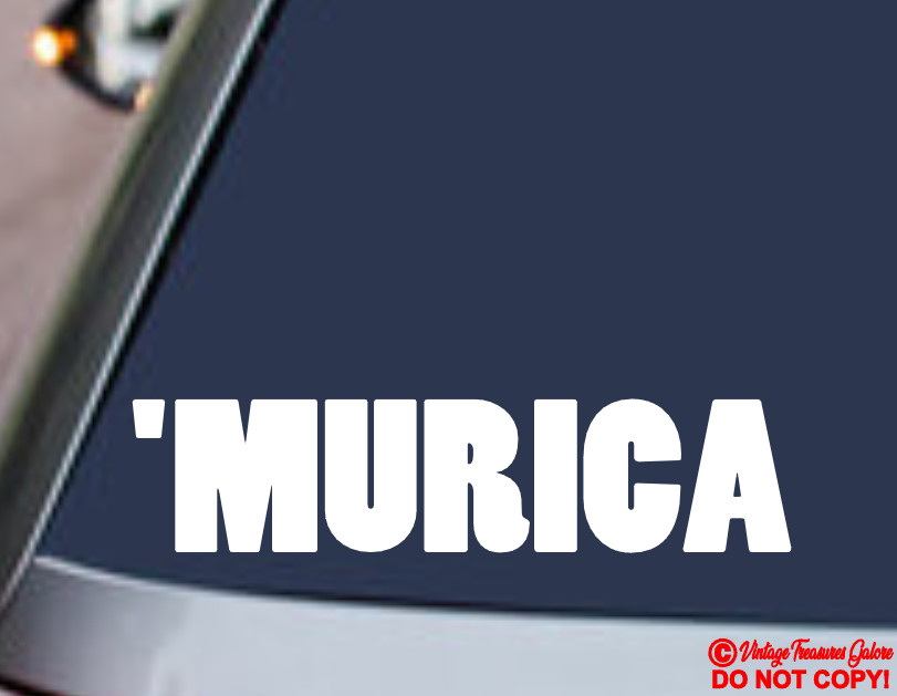 MURICA MERICA AMERICA VINYL DECAL CAR WINDOW BUMPER STICKER FREEDOM LIBERTY JDM
