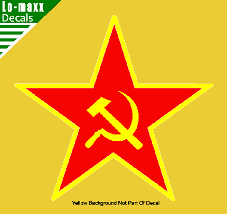 Soviet Union CCCP Hammer & Sickle Star Superior Quality Printed Vinyl Sticker