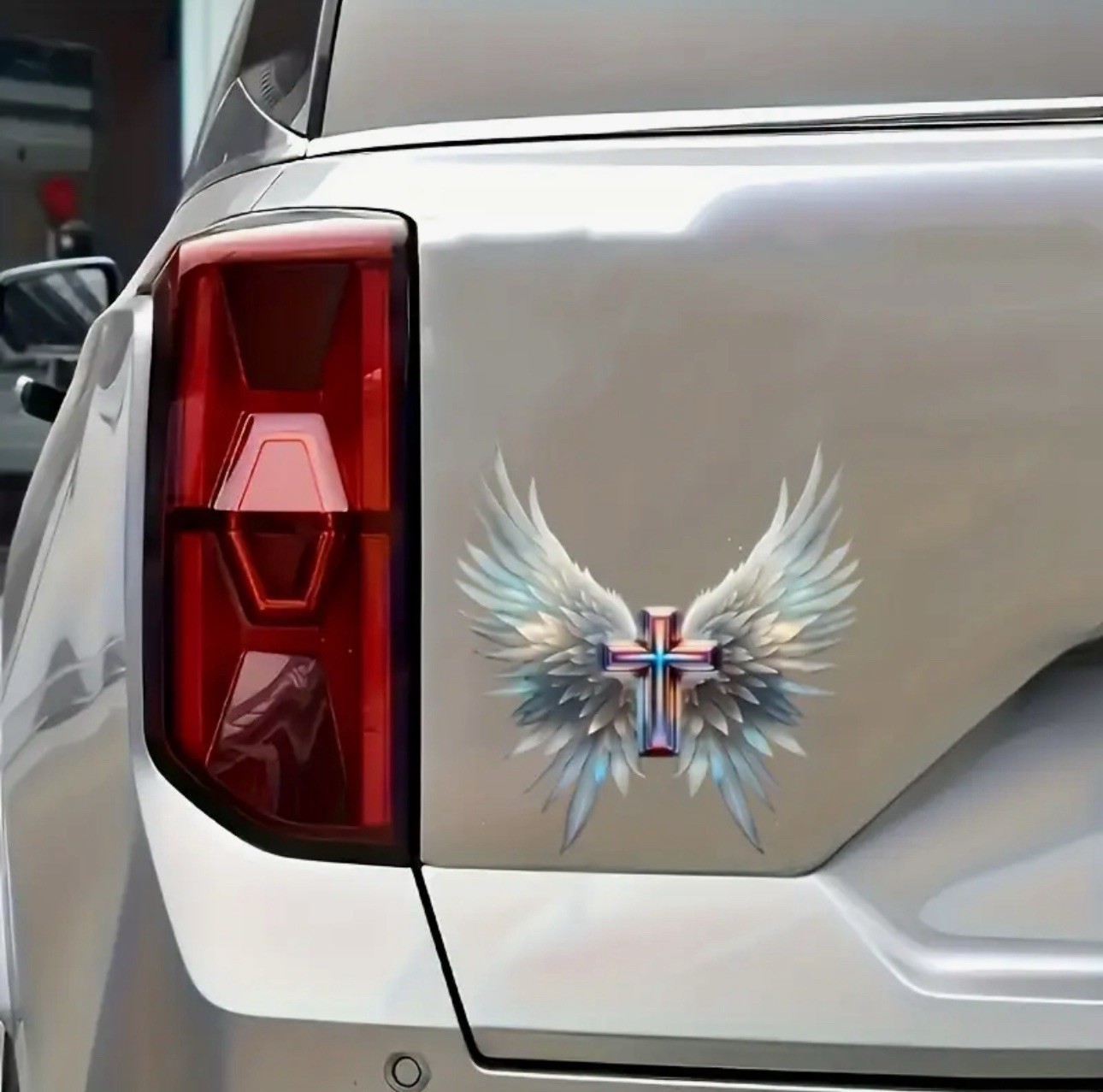 PRISM Cross Wings Angel Vinyl Decal Sticker 6”INCH Christian Religious God Jesus
