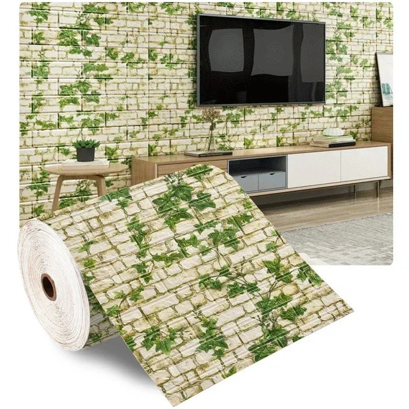 Brick Wall Sticker Self-Adhesive Wallpaper 3D Tile Foam Panel Waterproof Sticker