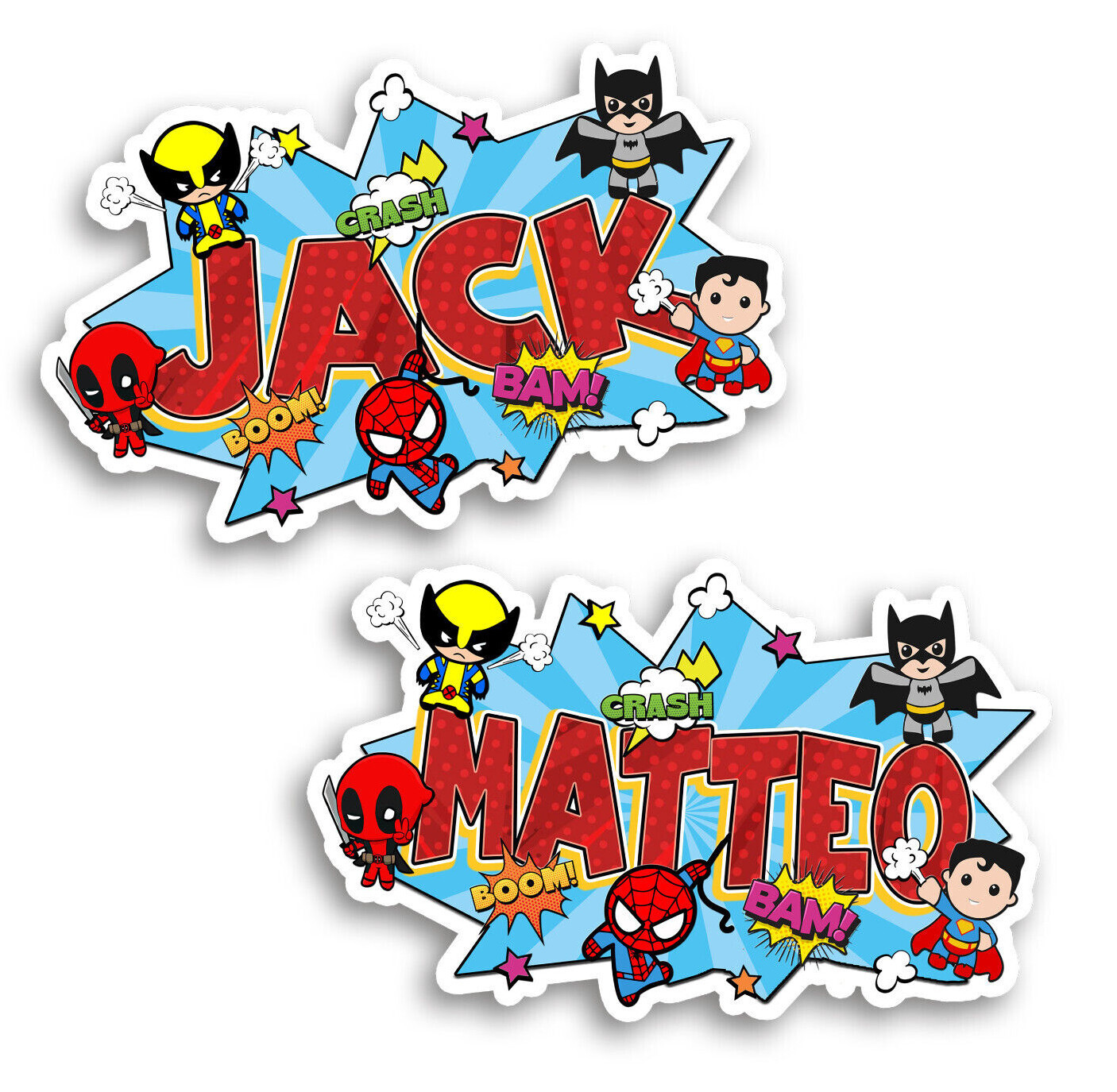 Custom Name Sticker · Vinyl · Personalized · Superhero Style · Cool Aesthetic
