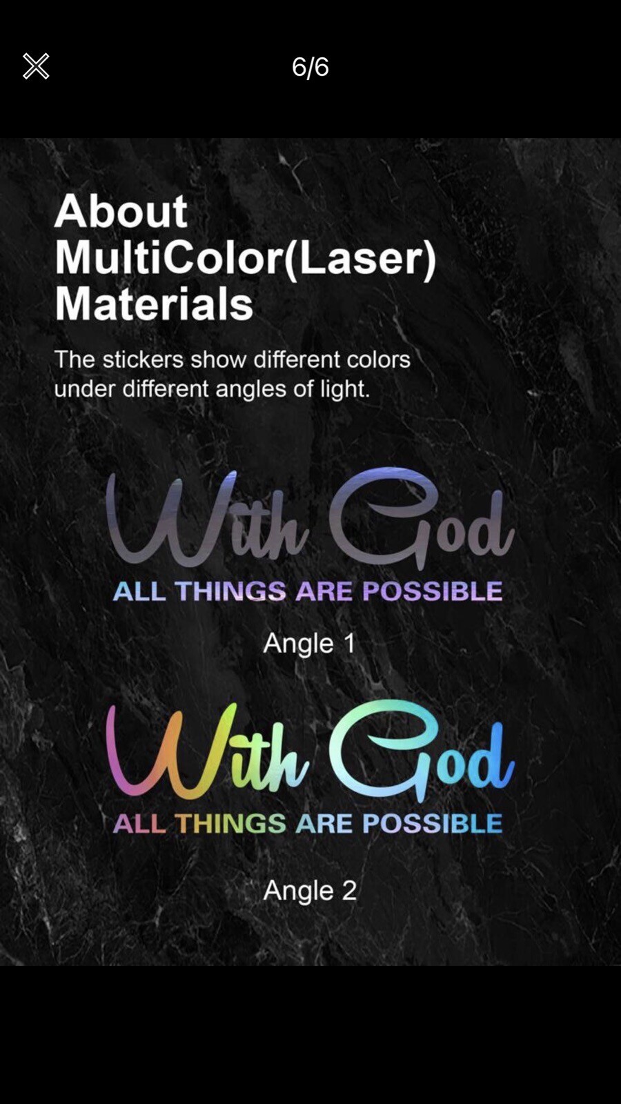 Multicolor Car Vinyl Decal Sticker WITH GOD EVERYTHING IS POSSIBLE 11 X 3.5