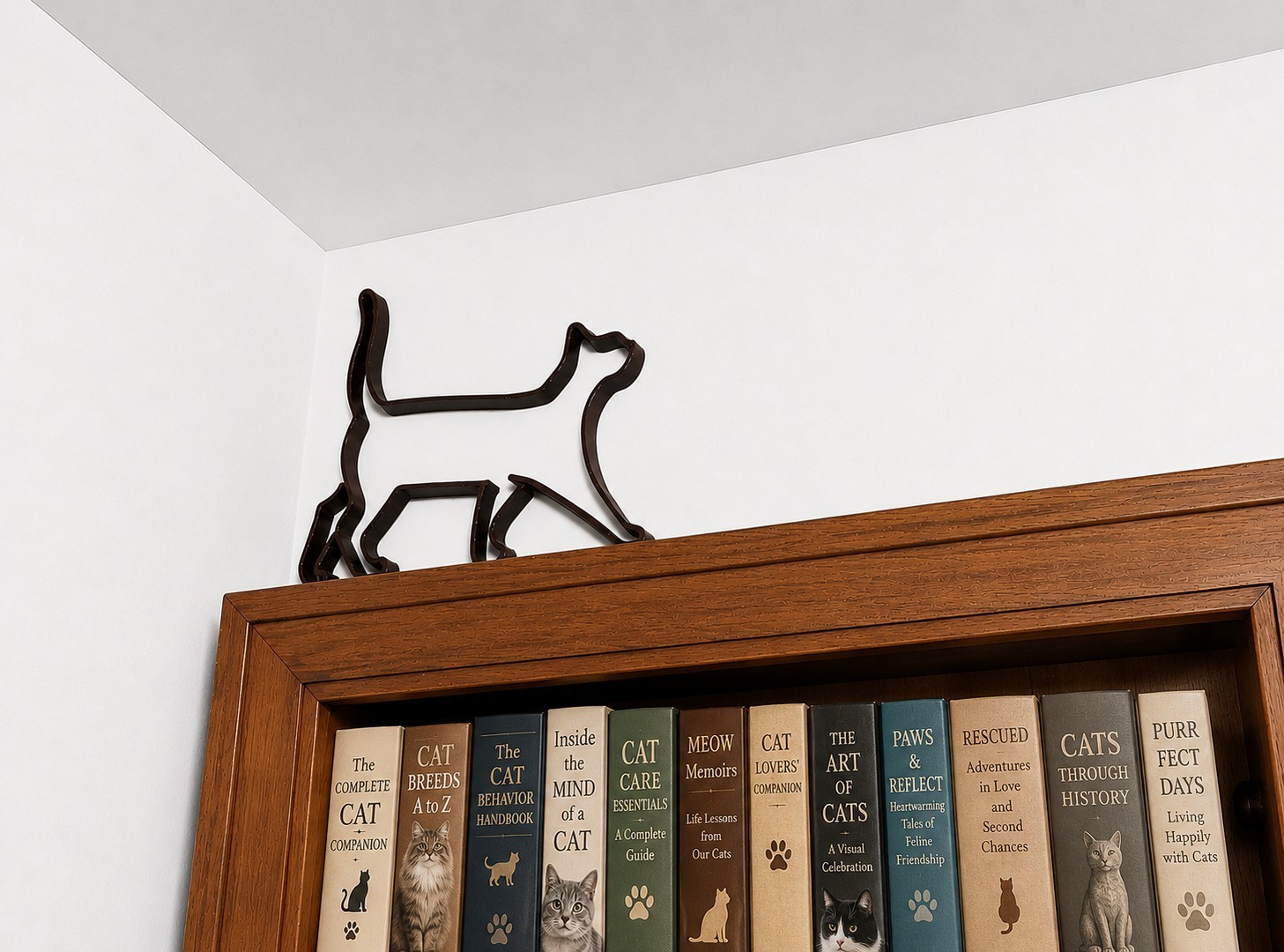 3D Printed Cat Walking Decor Elegant Wall Art Cat Lover Home Accent Gift