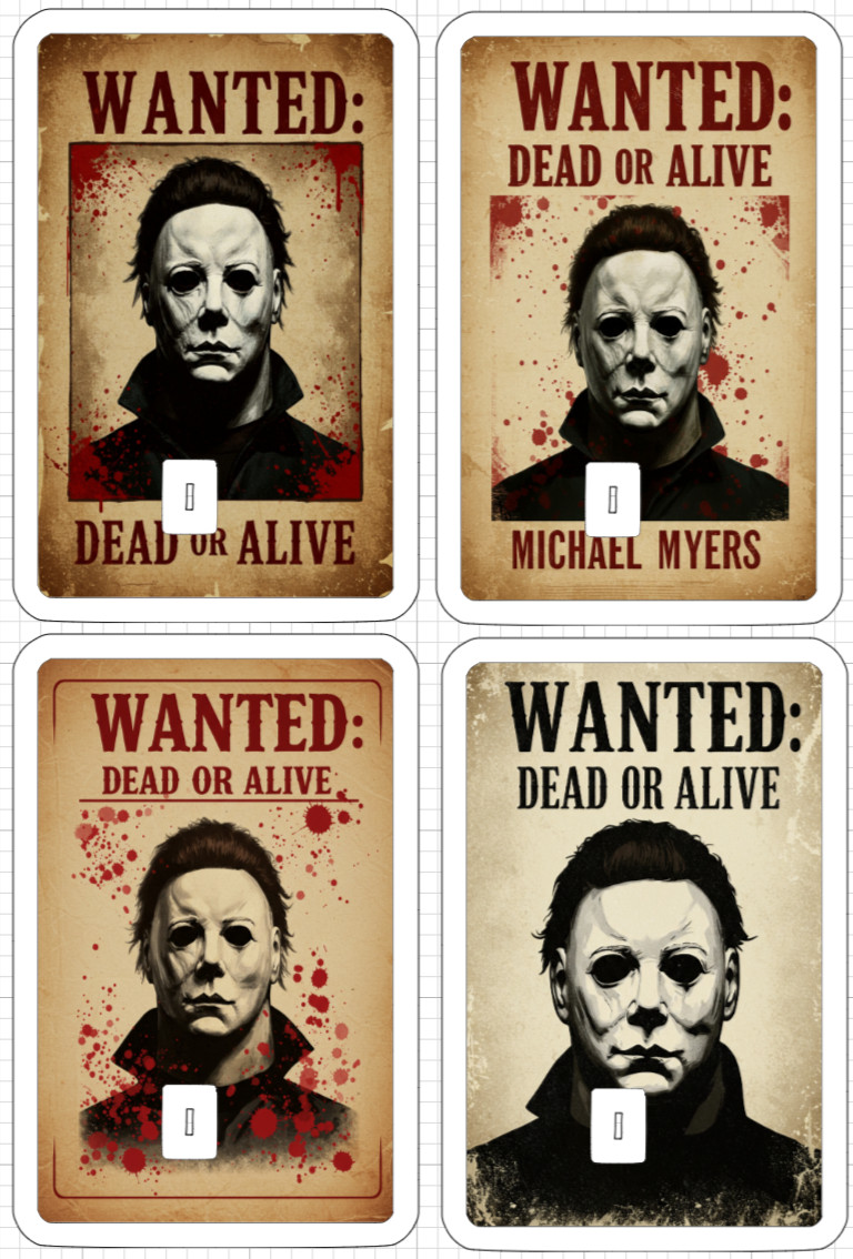 Wanted Poster Michael Myers Credit Debit ATM Card Skin Sticker Halloween Horror
