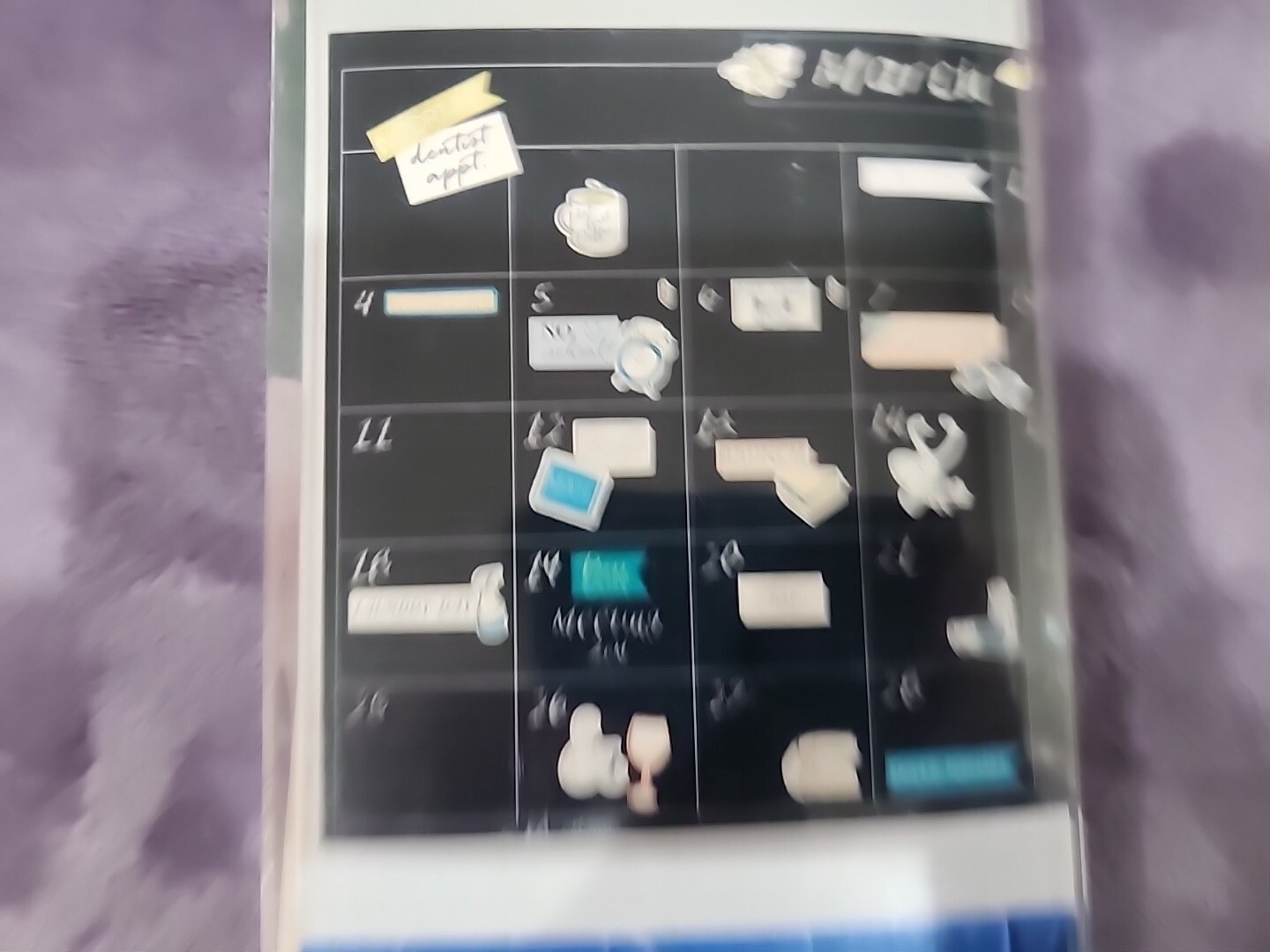 New! Wallies Wall Planner Sticker Set 63 Pieces W12486 Motivational Removable