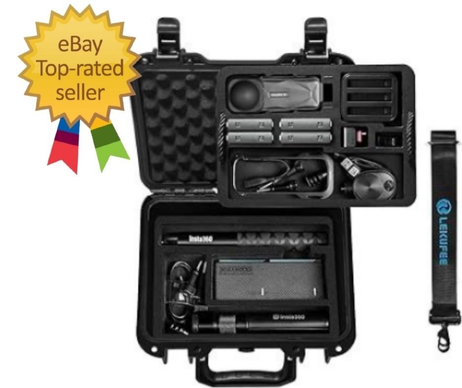 Waterproof Hard Case for Insta360 X5 X4 X3 Action Camera & Accessories – 4x Batt