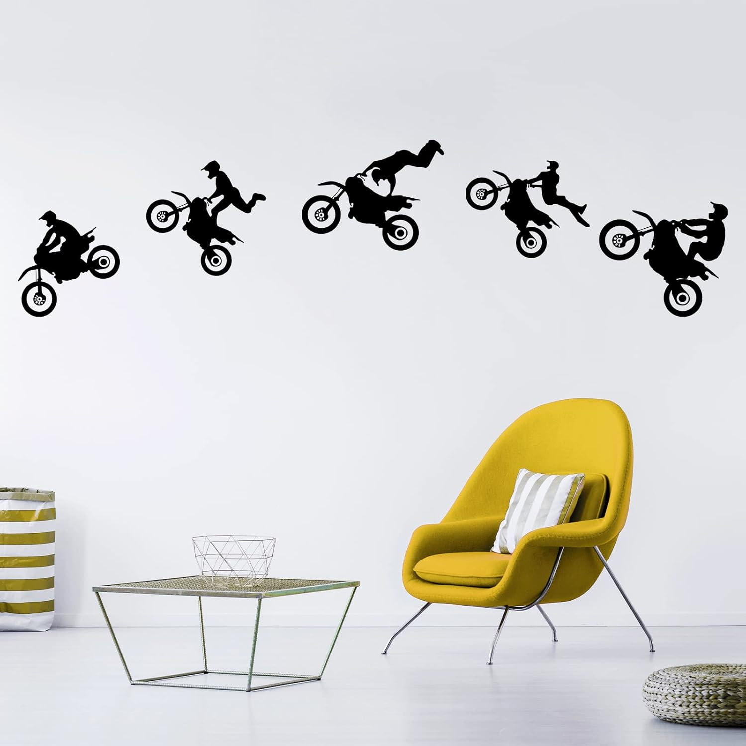 Motocross Dirt Bike Wall Decal Sticker for Boys Room Bedroom Living Room Decor