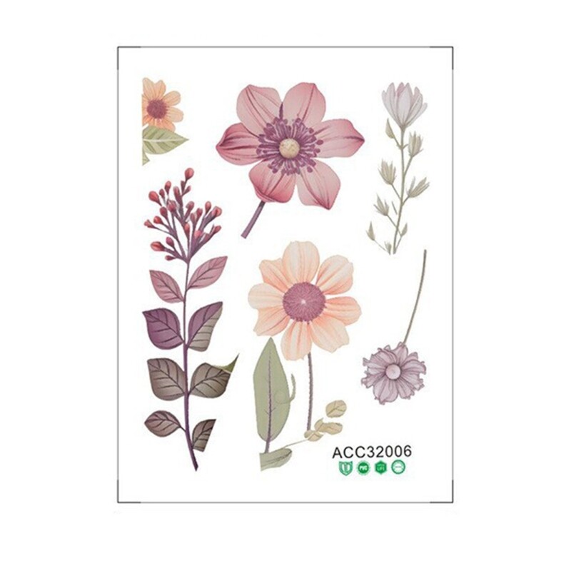 Flower Pattern Wall Decal Switches Sticker Easy to Apply and Remove for Any Room