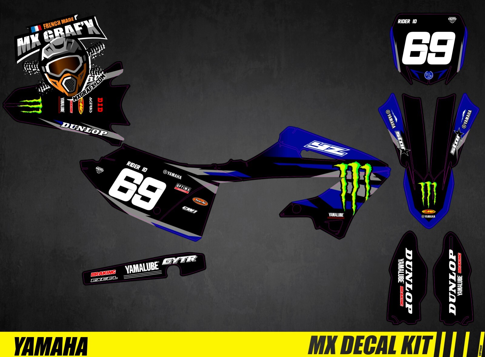 Motorcycle Decal Kit For Yamaha YZ / YZF – Tribute Moto GP 2023