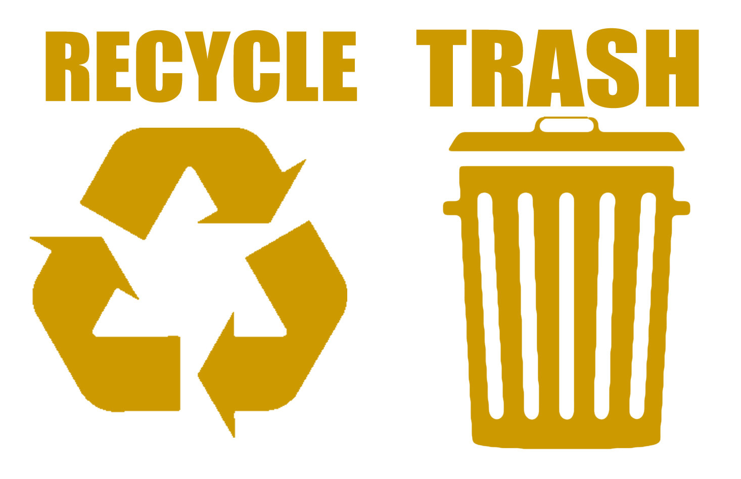 Recycle Trash Symbol Decals Sticker Logos For Home & Office Choose A1