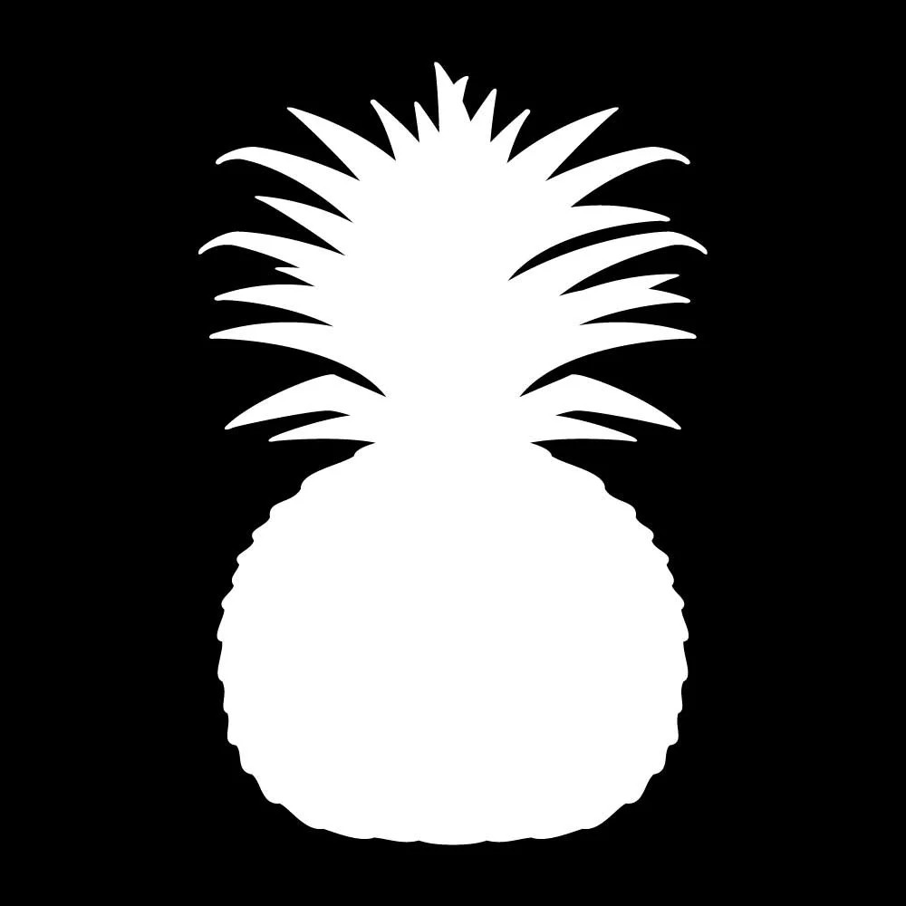 Pineapple Pine Apple Fruit Hawaii Aloha Decal Sticker White Die Cut Vinyl