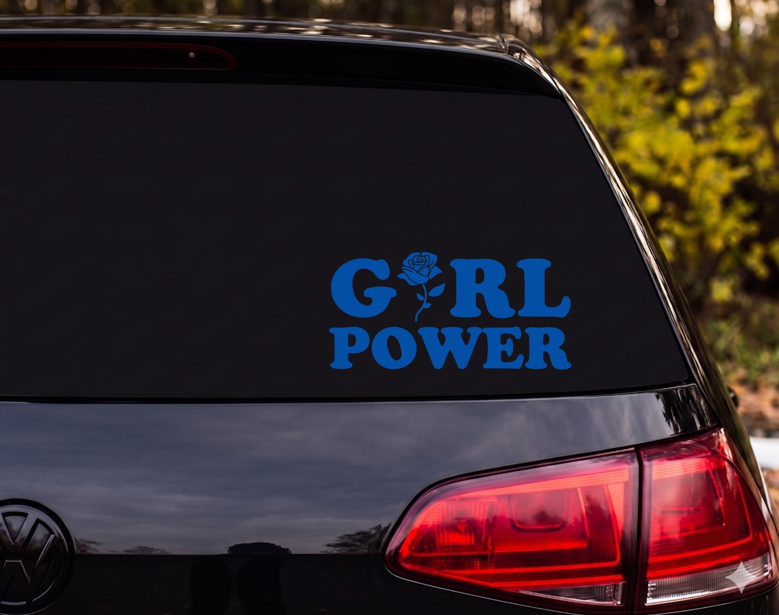 Girl Power Rose Text Vinyl Decal Sticker Laptop Wall Custom | Mom Gift