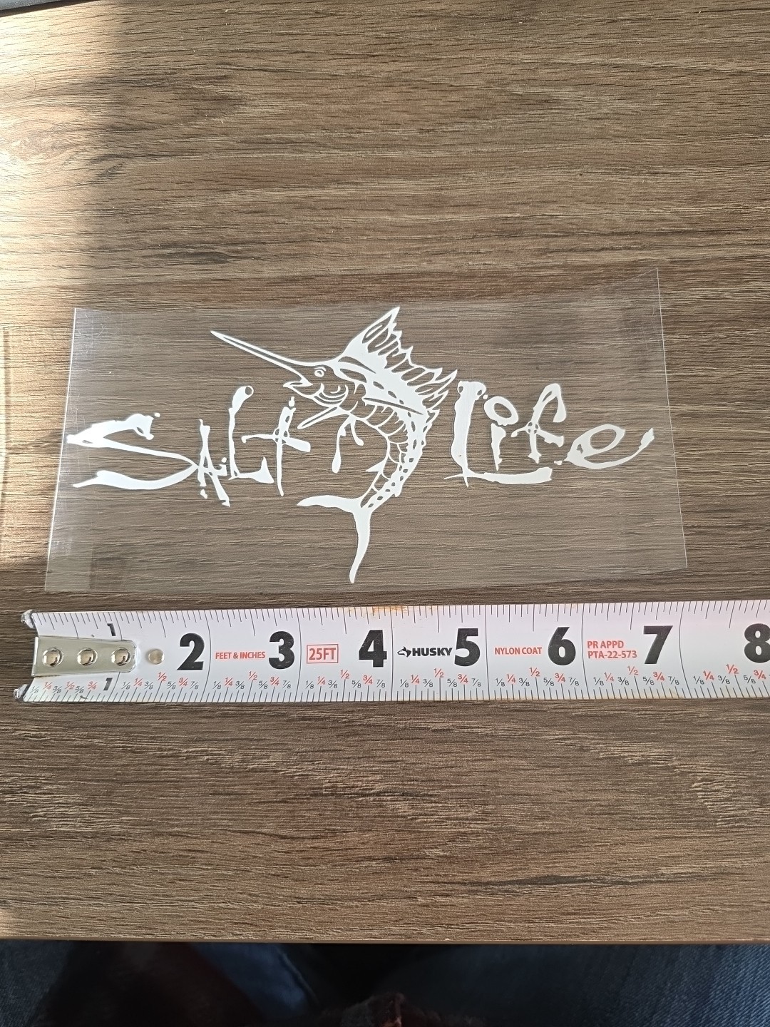 Salt Life Decal UV DTF Waterproof 7in White Made In USA